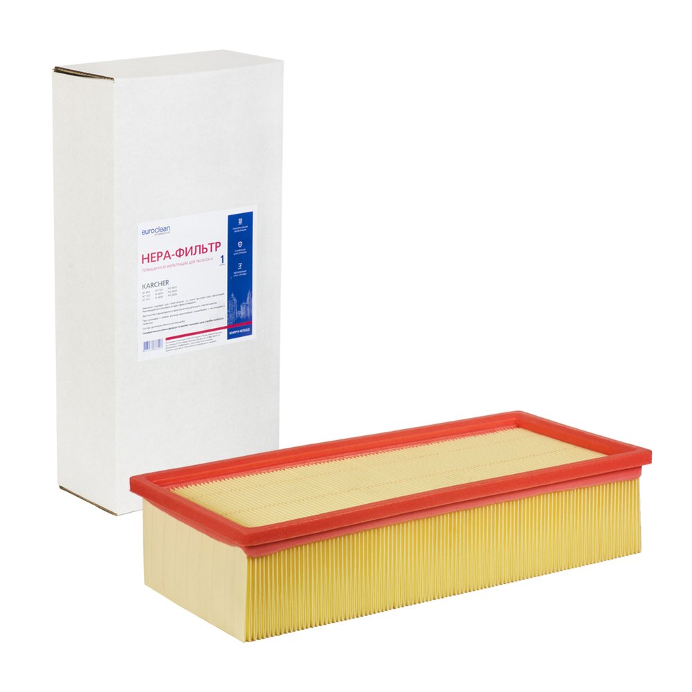HEPA-фильтр целлюлозный повышенной фильтрации EUROCLEAN professional для пылесоса EURO Clean KHPMY-NT65/2