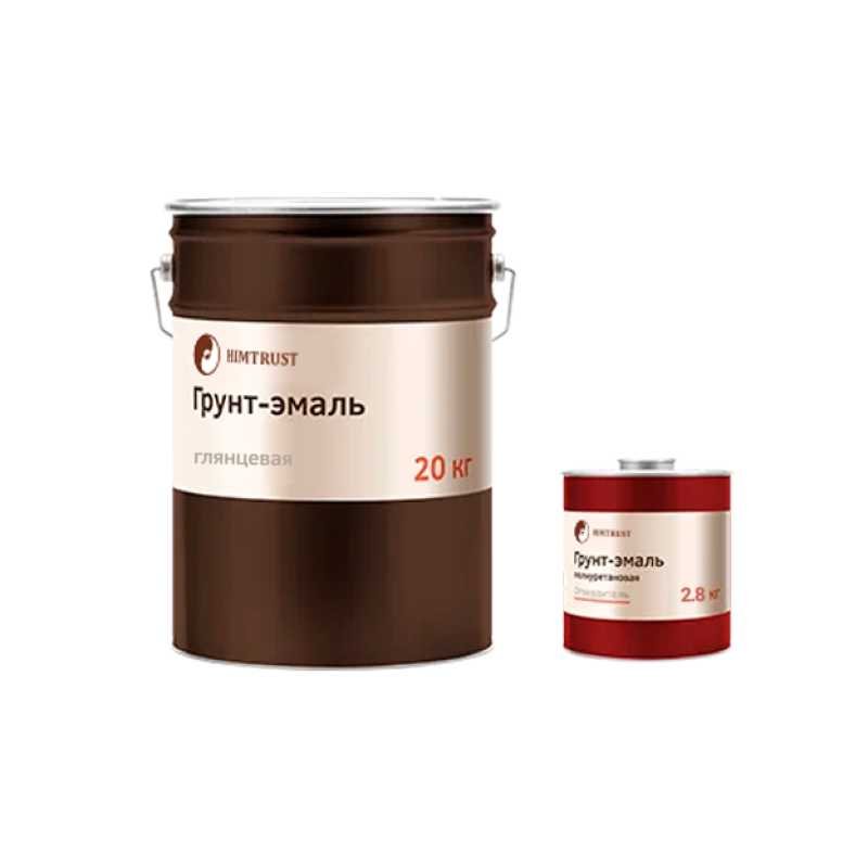 Комплект грунт-эмаль ПУ компонент А+Б (RAL 9005, глянец) ведро 20кг+2,8кг Химтраст 9722
