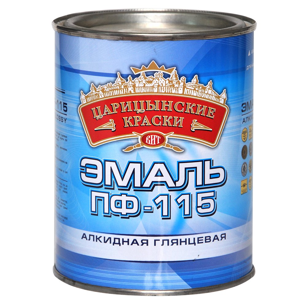 Эмаль Царицынские краски ПФ 115, красная, 0.8 кг 19422
