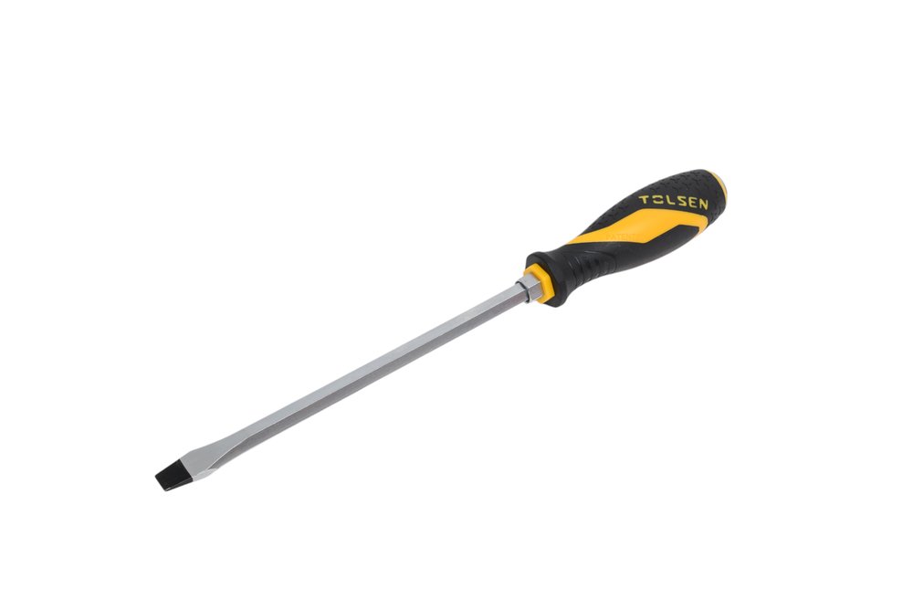 Шлицевая отвертка TOLSEN GRIPro Slotted 10.0 мм, 200 мм, силовая 20119