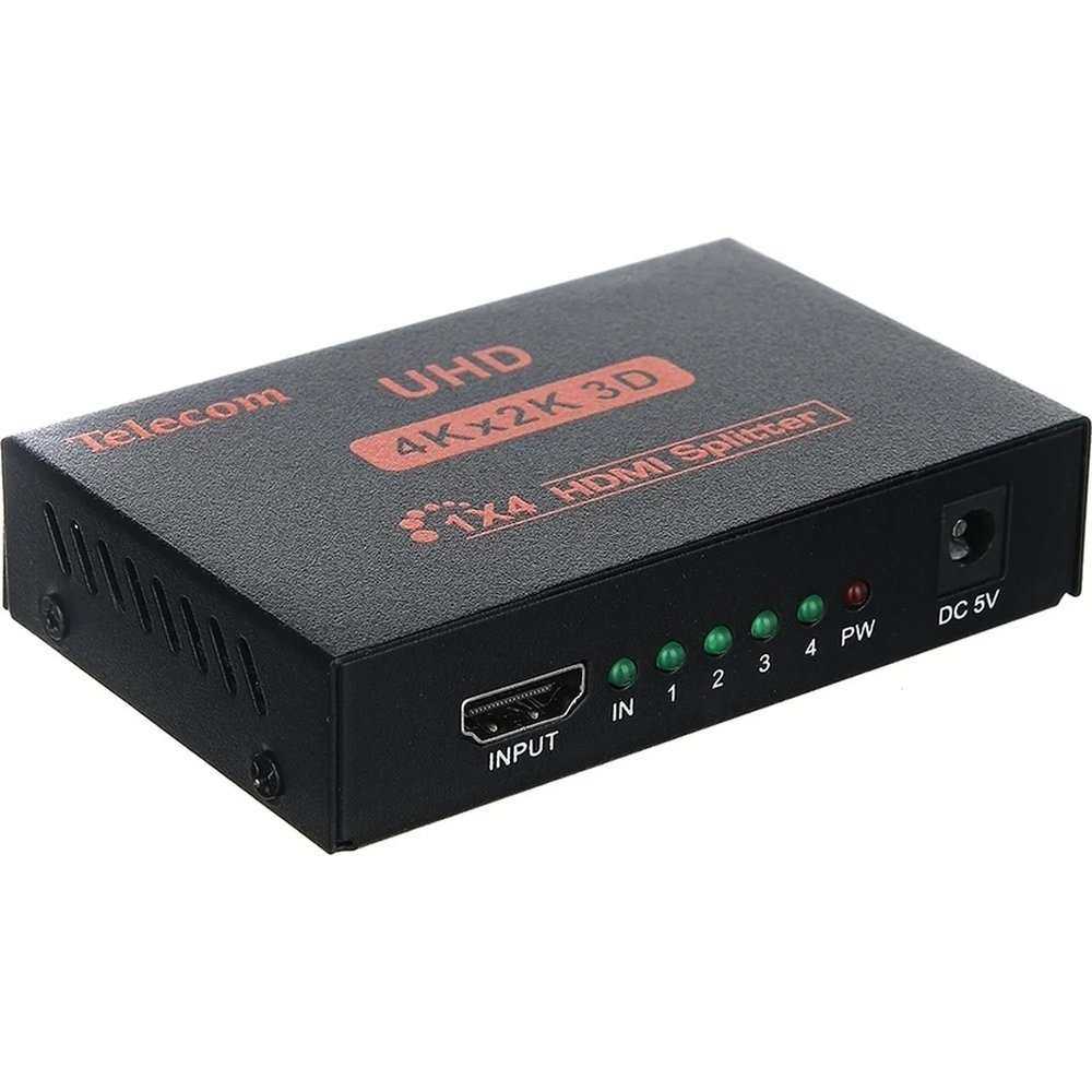 Разветвитель HDMI 1=>,4 4k@30 HZ Telecom <,TTS7005