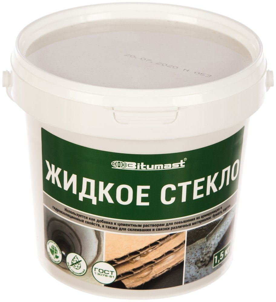 Жидкое стекло 1.5 кг Bitumast 4607952900530