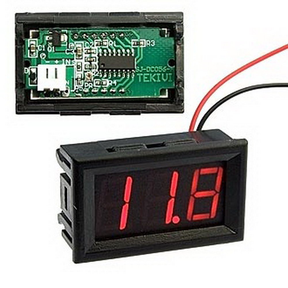Цифровой вольтметр RUICHI V27T-DL Red 97671