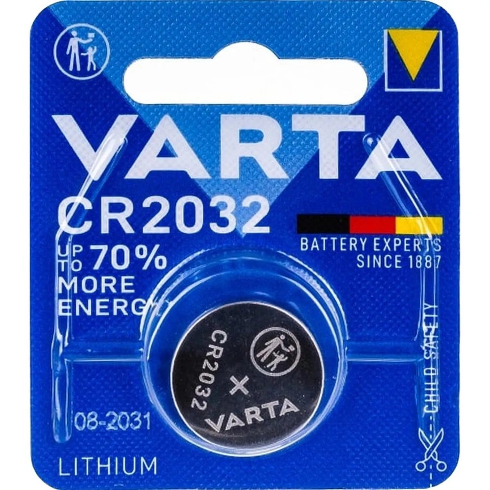 Батарейка Varta ELECTRONICS CR2032 BL1 Lithium 3V (6032) (6032101401)