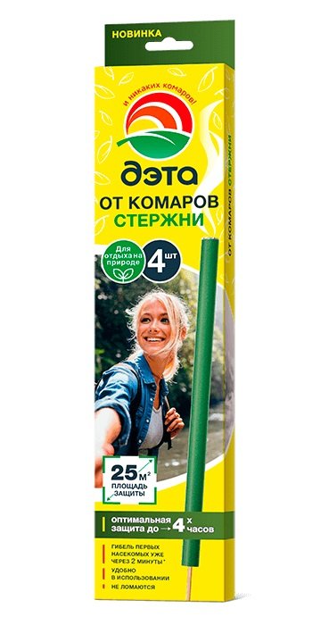 Стержни от комаров ДЭТА 4 шт. 66763006