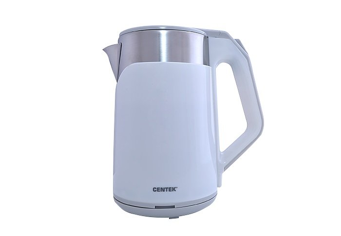 Чайник Centek 2.0 л, 2000W двойной корпус сталь+пластик двойные стенки, сохранение тепла CT-0023 White