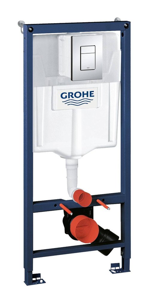 Инсталляция для подвесного унитаза GROHE Rapid SL в сборе, с накладной панелью Skate Cosmopolitan 38772001
