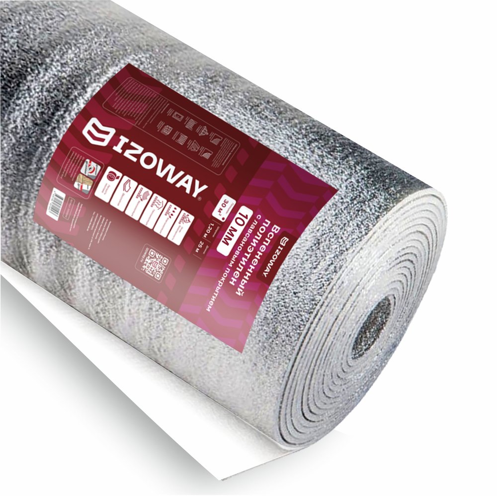 Лавсан РМ Izoway Стандарт (10 мм, 1,2x15 м, 18 кв.м) 13313