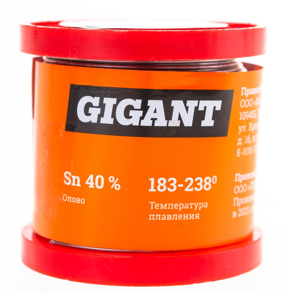 Припой ПОС 40, проволока 1 мм, 200 г Gigant GT-096