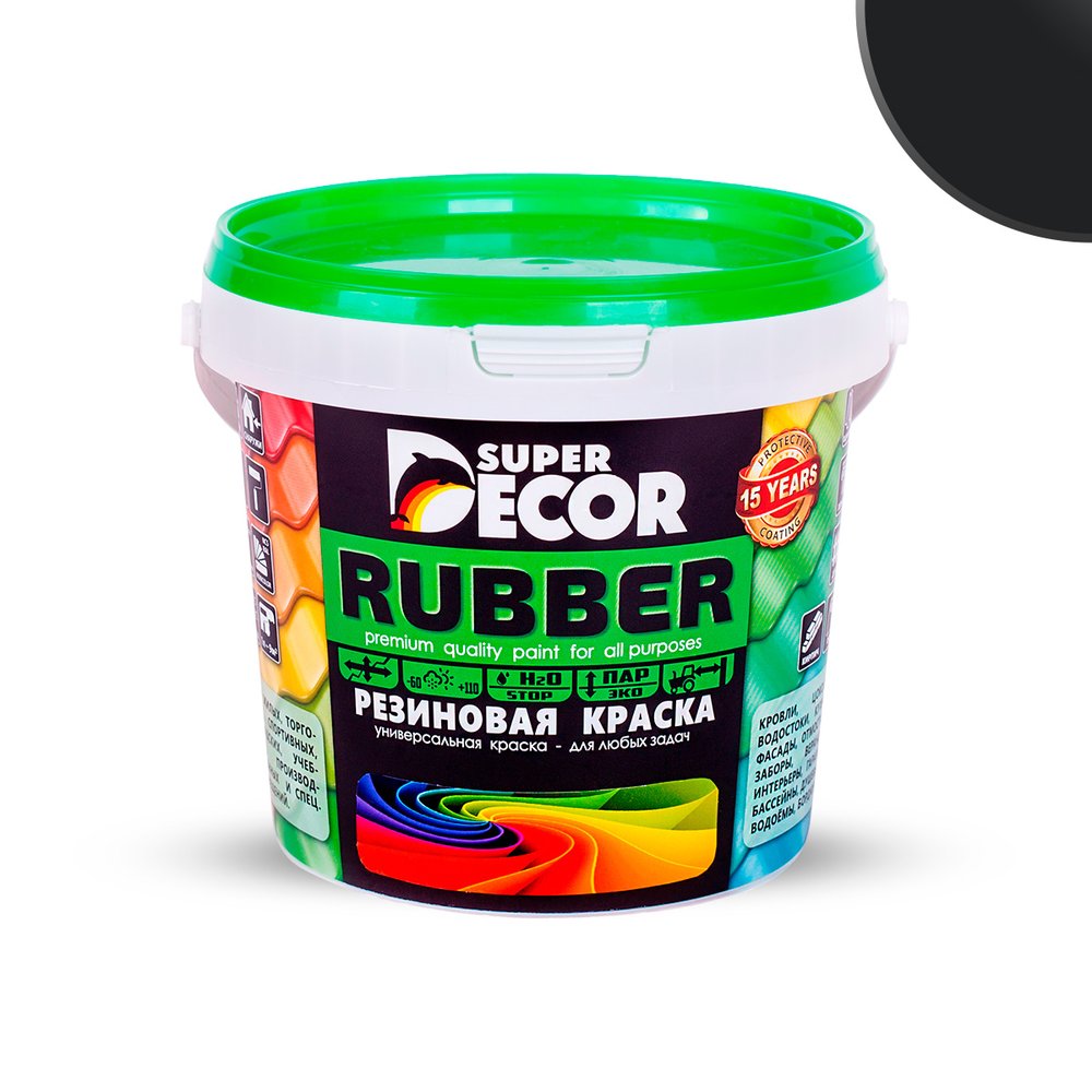 Резиновая краска SUPER DECOR №12 Карибская ночь, 1 кг 4630024700998