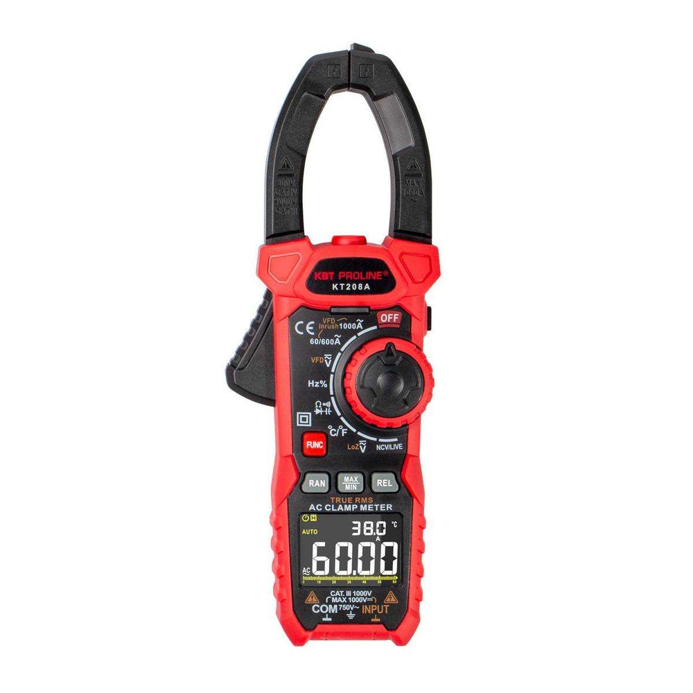 Цифровые токовые клещи КВТ KT 208A PROLINE 79131