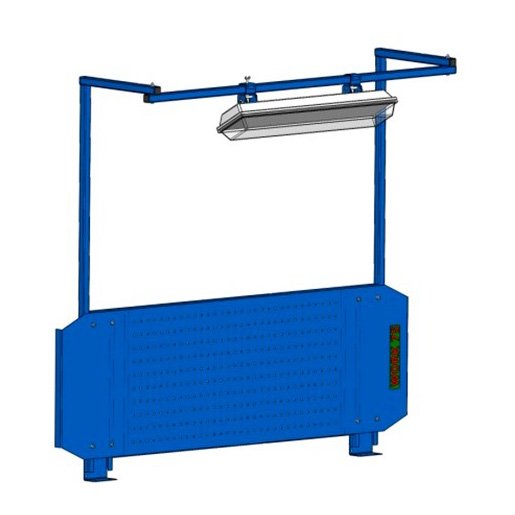 Экран со светильником для верстака WORK W-1500