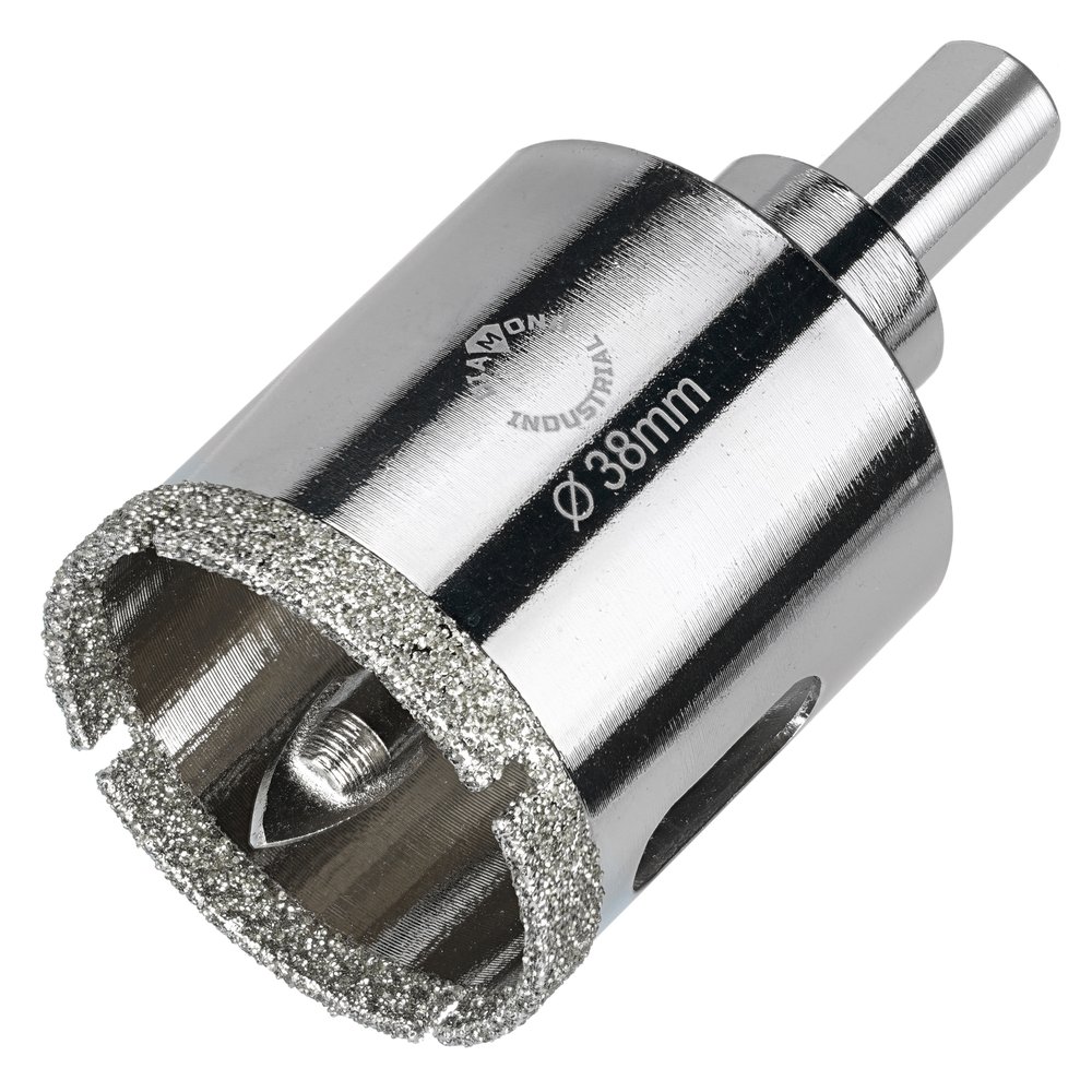 Коронка алмазная по керамограниту и керамике с центрирующим сверлом 38 мм Diamond Industrial DIDCSC038