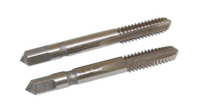 Метчик CNIC 1/4' UNC 60гр Р6АМ5 дюймовый, м/р., к-т из 2-х шт. 20 ниток/дюйм 48309