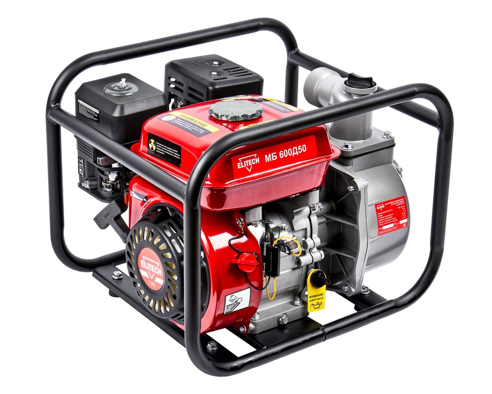 Мотопомпа бензиновая Elitech МБ 600 Д 50 (E0105.001.00) 205517