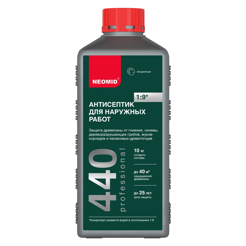 Деревозащитный состав NEOMID 440 eco 1 л Н-440E-1/к1:9