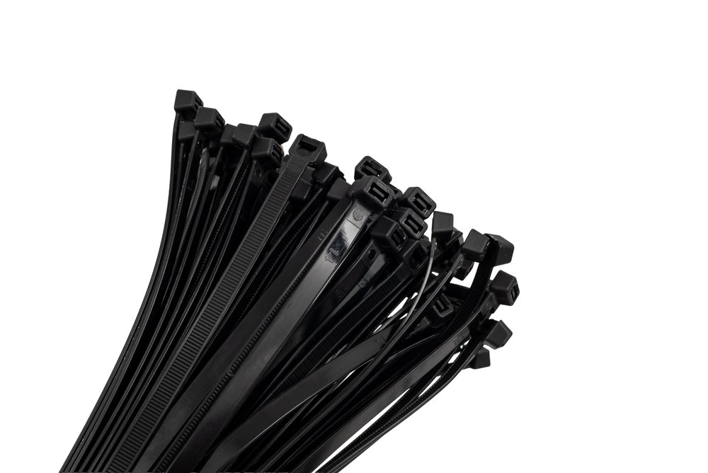 Нейлоновые стяжки Fortisflex НСС EasyFix 8x450 мм, черный, 100 шт. 89927