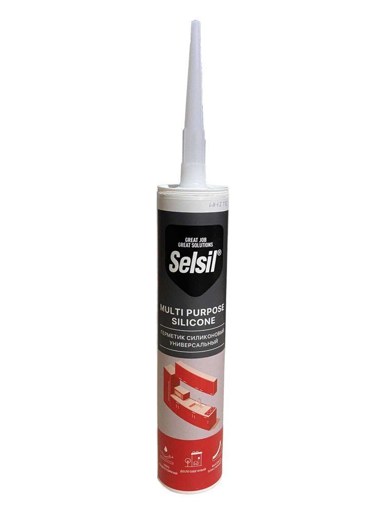 Герметик универсальный силиконовый Selsil Multi Purpose Silicone белый 102809010