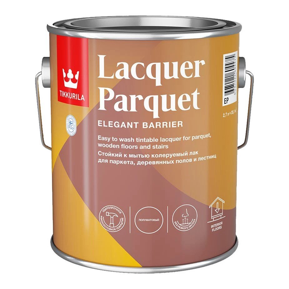 Паркетный лак Tikkurila LACQUER PARQUET EP п/мат 2,7л 700001146