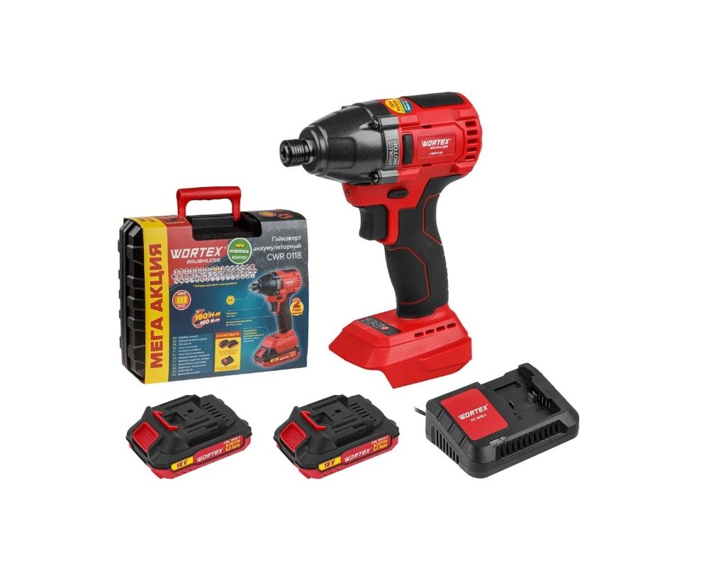 Ударный аккумуляторный шуруповерт-винтоверт WORTEX CWR 0118 ALL1 0329286