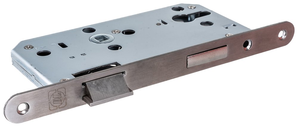 Корпус замка DOORLOCK DL401/55 PZ72 Rt нержавеющая сталь, реверсивный с запорной планкой, III класс 75310