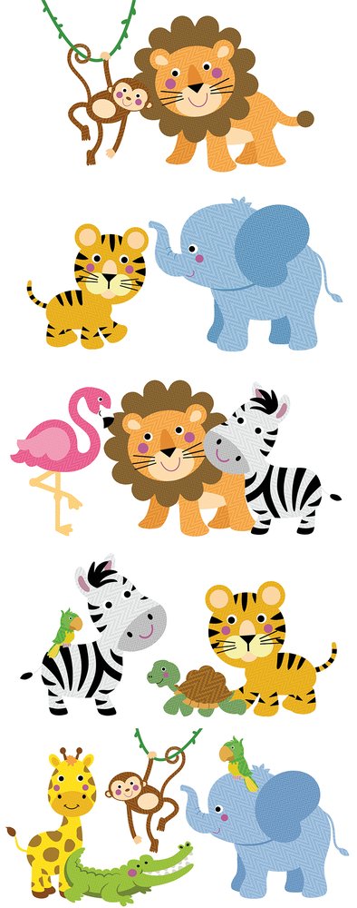 Комплект сортовые Нефрит-Керамика Кидс Сафари (Kids Safari) белый, 400x1000x8 мм (вариант №0), 1 шт. 06-01-1-52-05-01-3026-0
