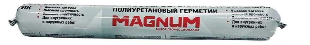 Атмосферостойкий строительный полиуретановый герметик Magnum серый, 900 г М-007-3-600