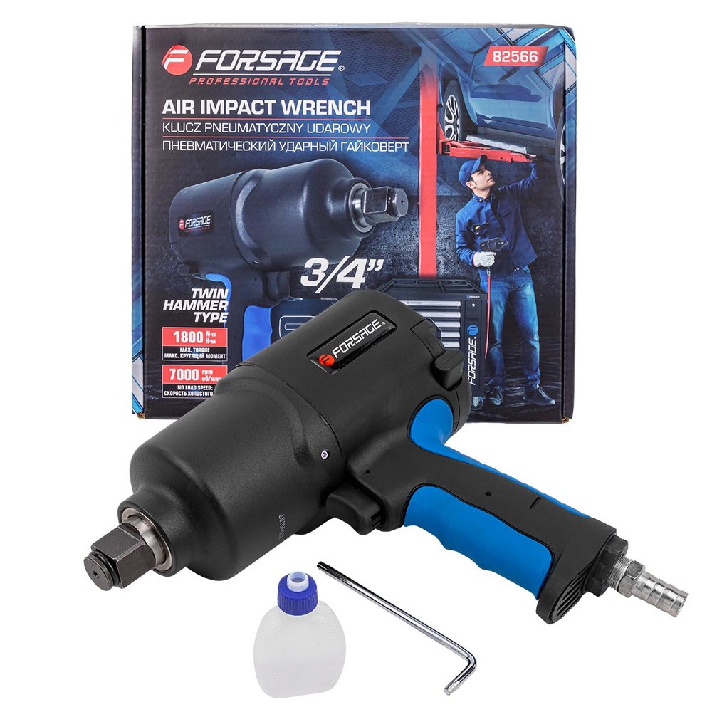 Ударный пневмогайковерт Forsage Twin Hammer F-82566(48141)