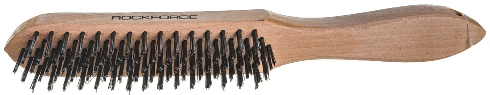 Ручная щетка по металлу Rockforce в усиленном деревянном корпусе RF-340117226(17441)