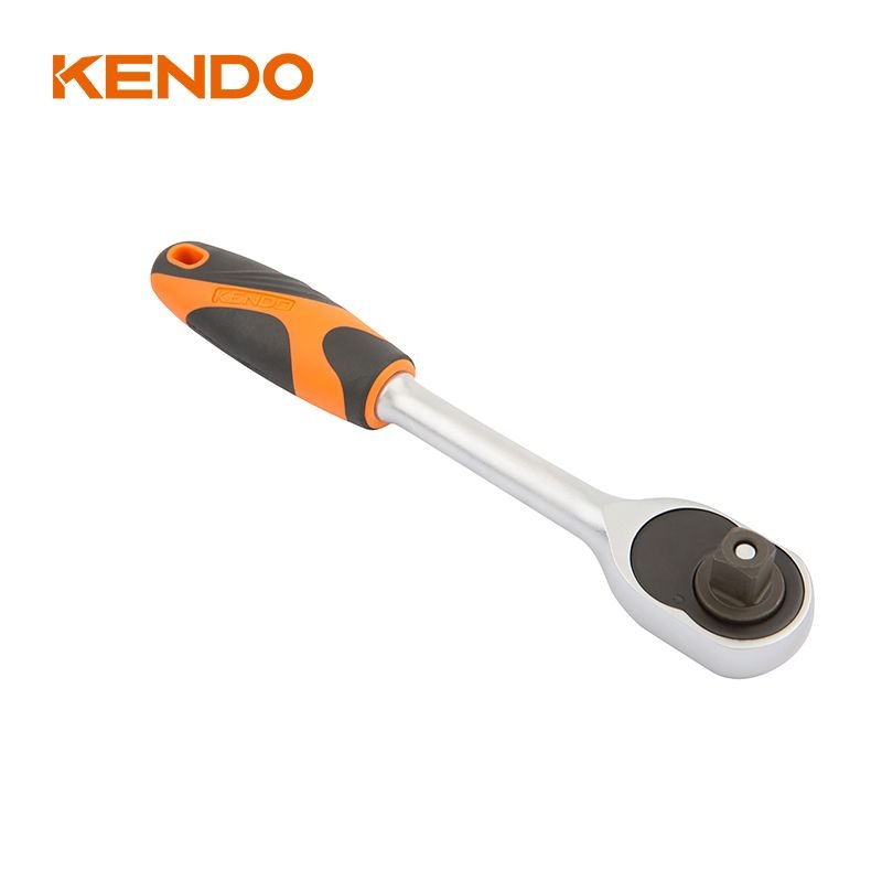 Ключ-трещотка KENDO CrV, 220 мм, зубьев 72,  3/8' 16111