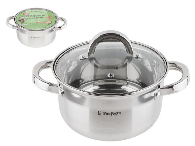 Кастрюля PERFECTO LINEA Starcook из нержавеющей стали 2.4 л 50-518105