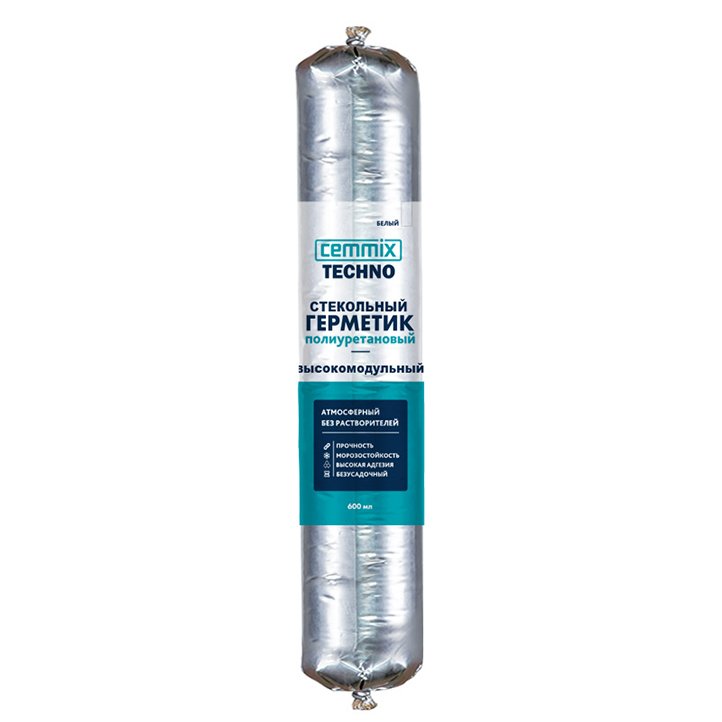 Полиуретановый клей-герметик CEMMIX (стекольный, 600 мл, белый) KG600W