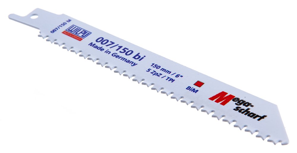 Полотно сабельное 007/150 bi (5 шт, 150х19х0.9 мм, 5 TPI) WILPU 1861500005