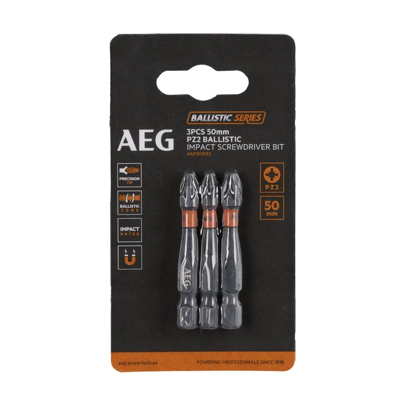 Биты ударные AAK503PZ2 (3 шт, PZ2, 50 мм) AEG 4932479184