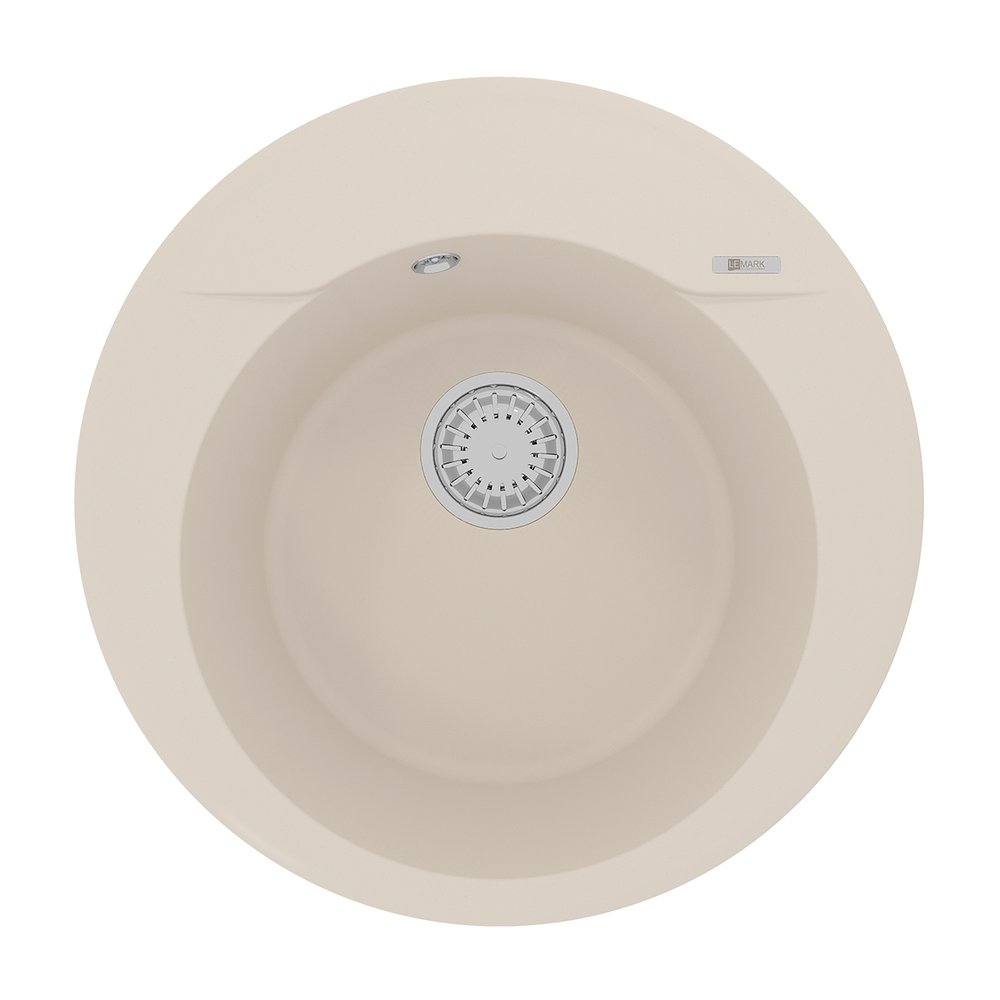 Кухонная мойка из кварцгранита Lemark SULA 550 цвет: шампань комплектация: крепеж, сливная арматура с переливом в комплекте арт. 9910006