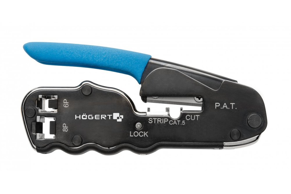 Пресс-клещи для обжима телефонных и компьютерных клемм HOEGERT TECHNIK 6P, 8P, RJ45 HT1P172