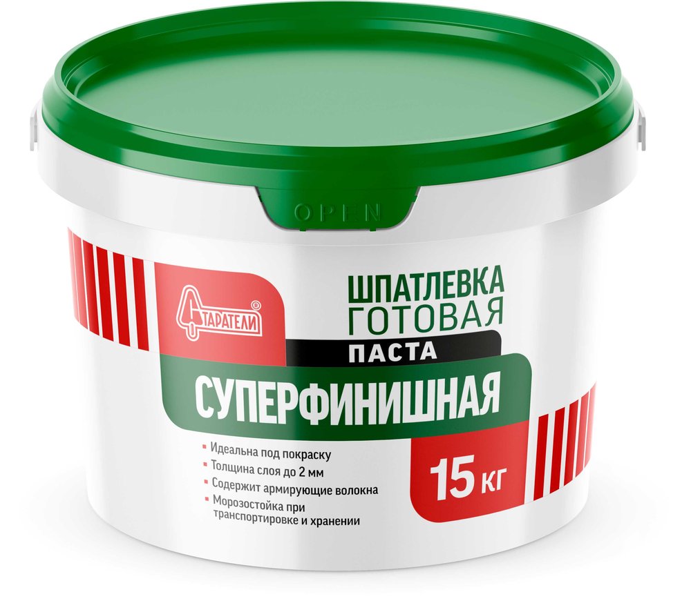 Шпатлевка полимерная готовая Старатели Суперфинишная паста 15 кг 3277/3560