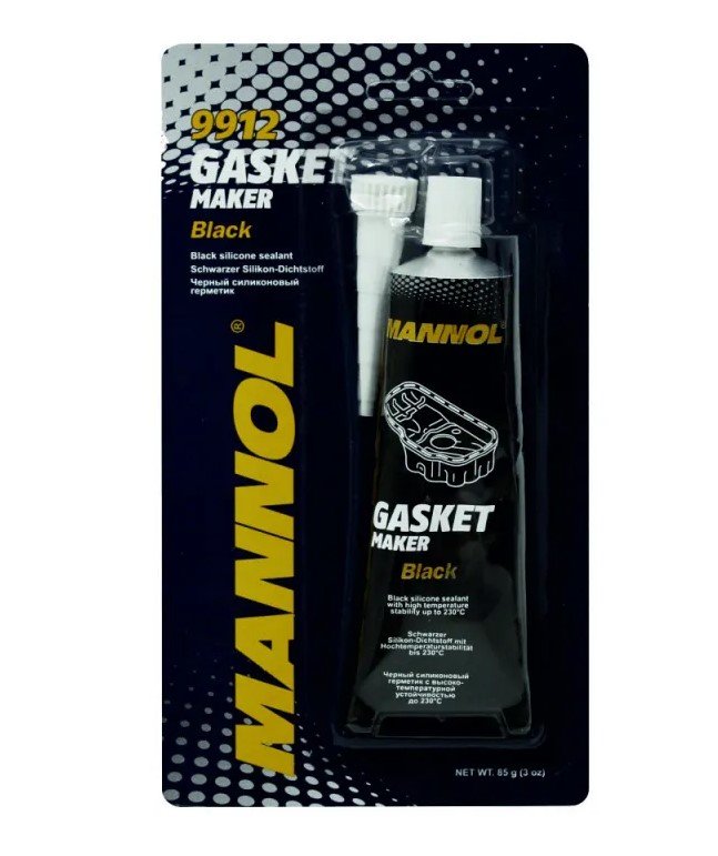 Силиконовый герметик MANNOL Gasket Maker Black от -40С до +230С, черный, 85 г 2408