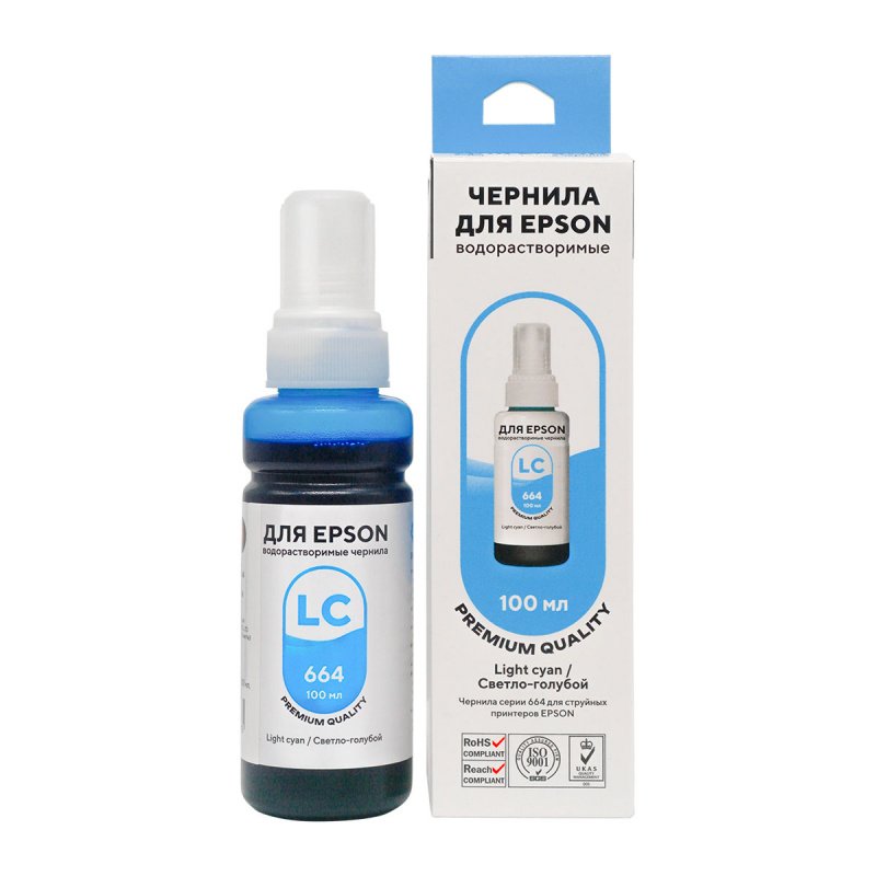 Чернила для Epson 100 мл водорастворимые Light Cyan FUMIKO FIE-02