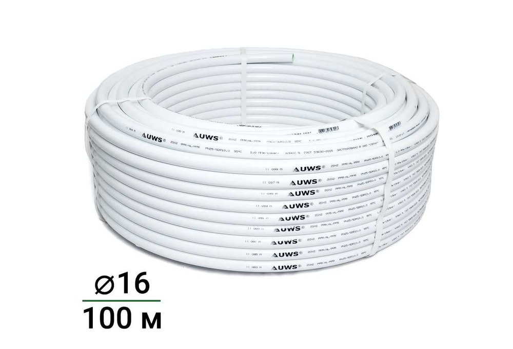 Труба многослойная UWS STANDART PPR-AL-PPR 16х2мм 100 м 210108