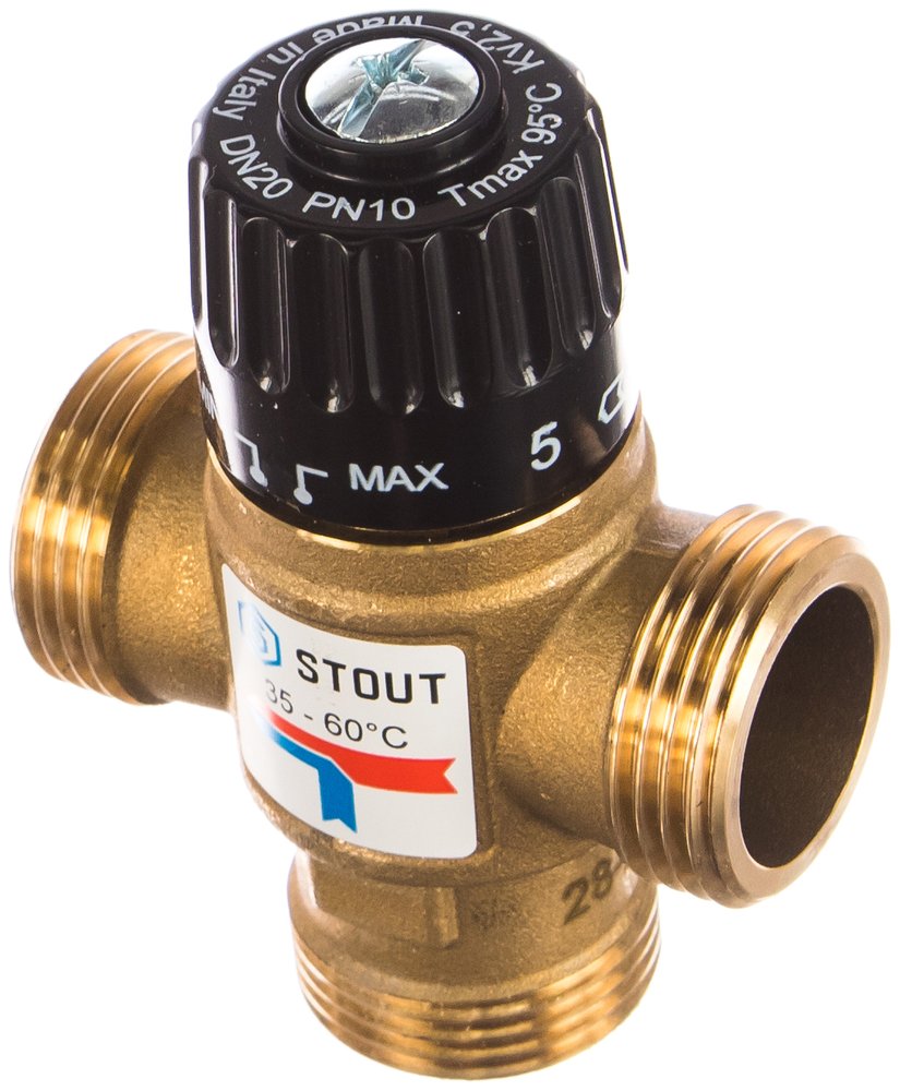 Термостатический смесительный клапан STOUT 1 SVM-0120-256025 RG008TIGGQD70Q