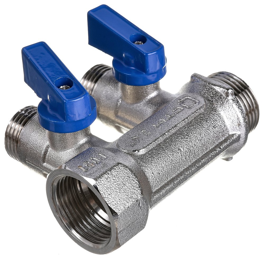 Коллектор СТМ 2 выхода, шаровой кран, наружная резьба, 3/4х1/2 C2MB3412