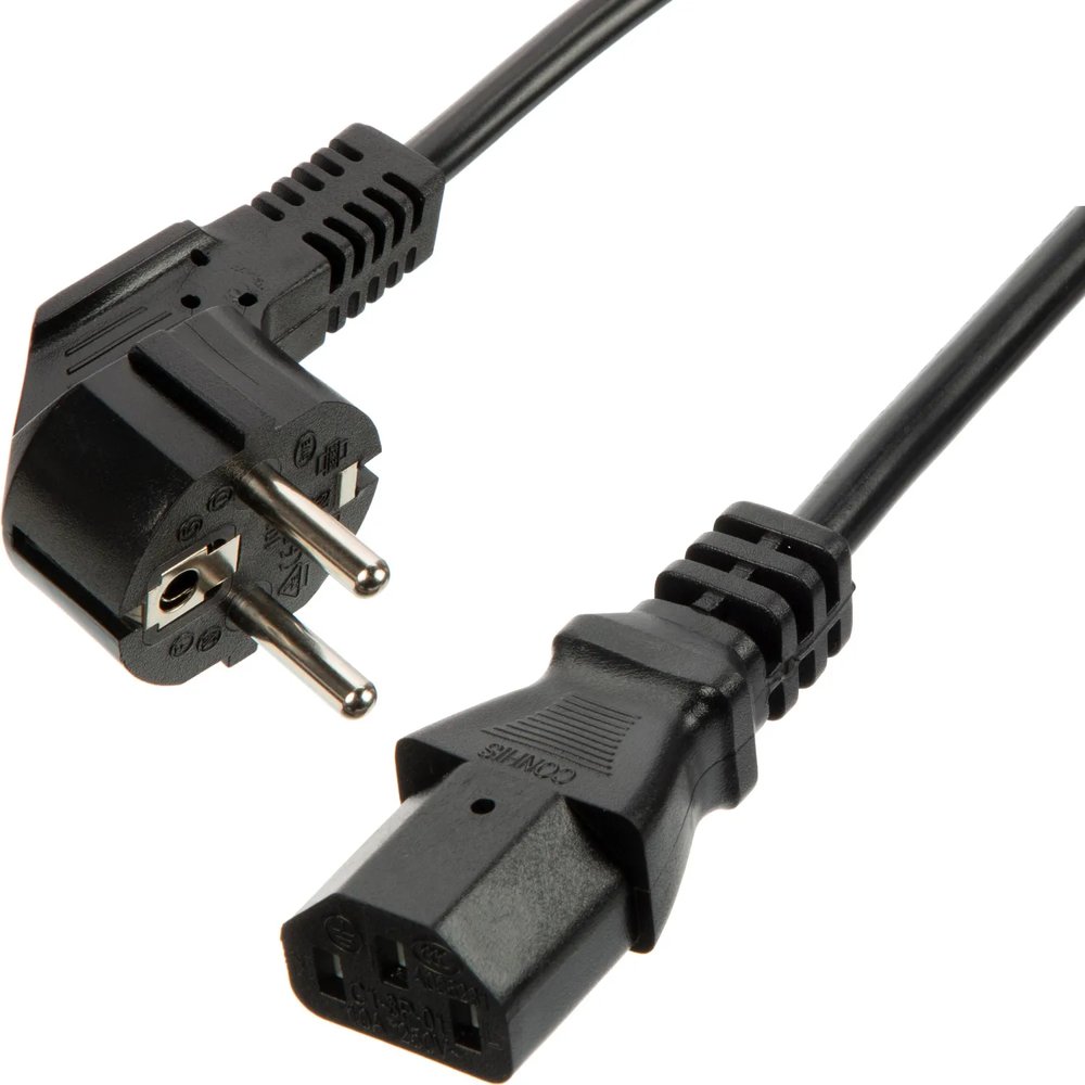 Кабель питания Euro-C13 (F), 10А, 0,75мм2, 1.8м, чер (OPC001)