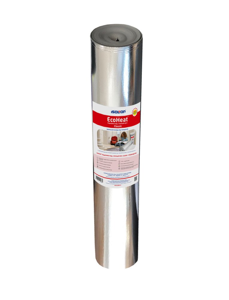Подложка под 'Теплый пол' EcoHeat (2 мм, 1x8 м) 4690642014662