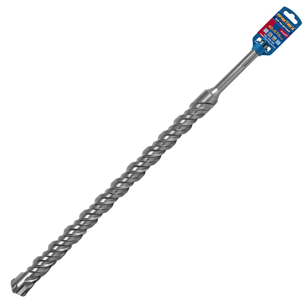 Бур КВАДРО, серия Эксперт (40х530х670 мм, SDS-MAX) ПРАКТИКА 919-754