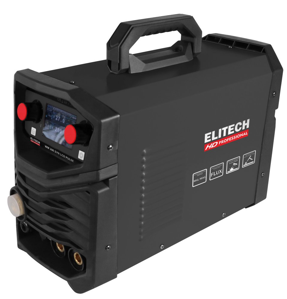 Инверторный сварочный аппарат Elitech HD WM 200 SYN LCD Pulse 204473