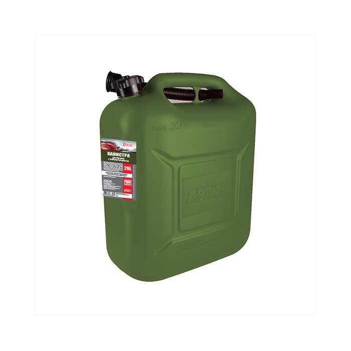 Канистра PROFI 20 л, оливковая, для топлива, в комплекте с крышкой и лейкой 3ton 55332