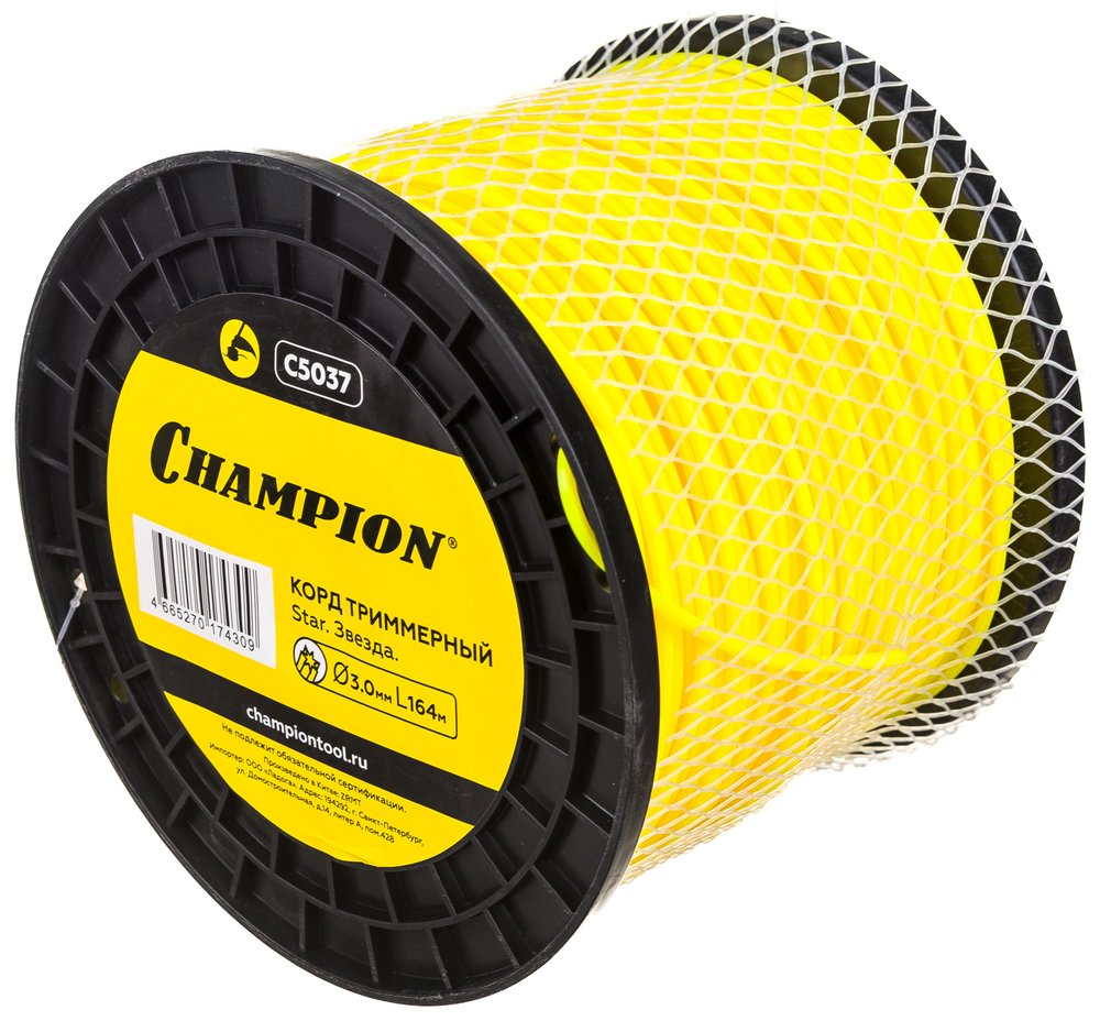 Корд триммерный Star 3.0 мм, 164 м CHAMPION C5037