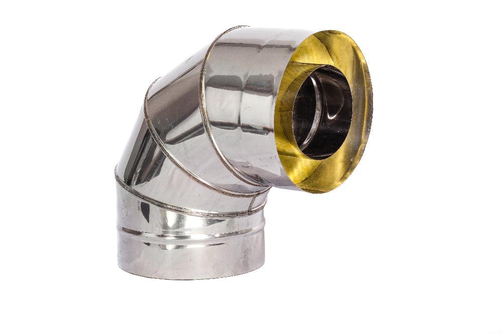 Сэндвич-колено FERRUM 90 градусов, 430, 0.5 мм, нержавеющая сталь, ф150x210 f4208