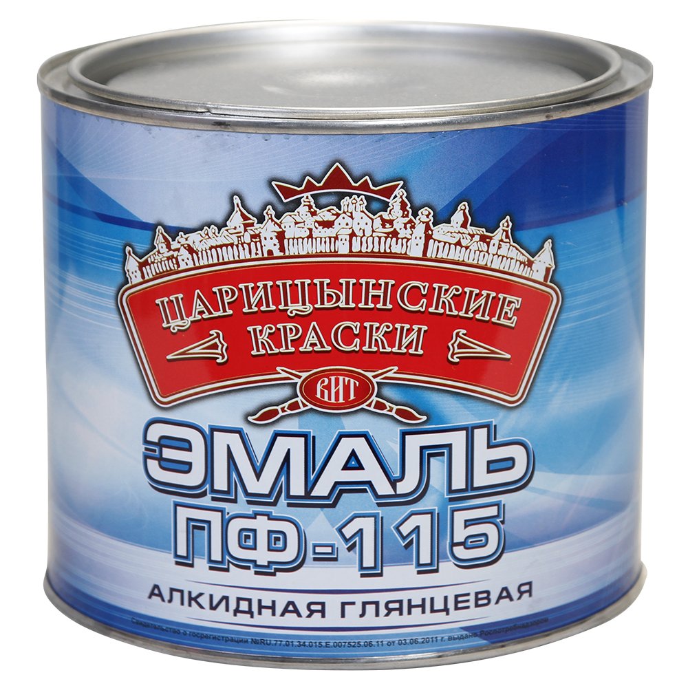 Эмаль Царицынские краски ПФ 115, серая, 1.9 кг 39517
